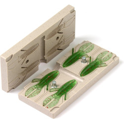 Soft Plastiс Molds Lure Making Injection Mold Fishing Lures Molds 4 Cavity Micro D Bomb 2.3''