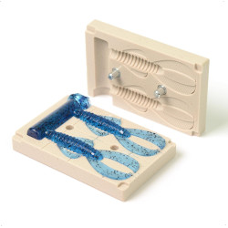 Soft Plastiс Molds Lure Making Injection Mold Fishing Lures Rage Ned Bug 2.5'' Two Cavity